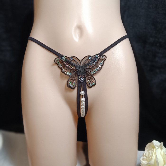 Butterfly Pearl Sequin Thong Panty - Image 6