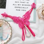 Butterfly Lace Pearl Thong - Image 2