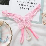 Butterfly Lace Pearl Thong - Image 4
