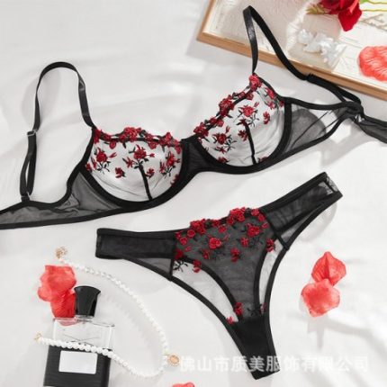 China Transparent Bra Panty Set