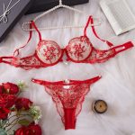Transparent Embroidey Bra Panty Set - Image 5
