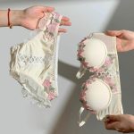 Floral Embroidery Flower Bra Panty Set - Image 5