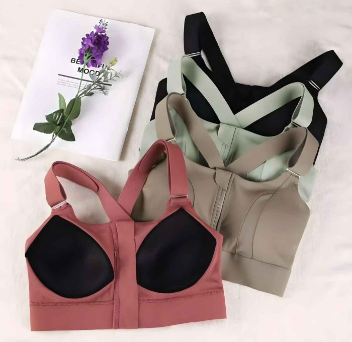 Premium Front Zipper Sports Bra - Image 1