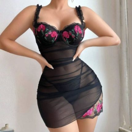 Sexy Lingerie Lace Nightgown