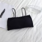 Lace-Trim Sling Back Tube Top Bra - Image 4