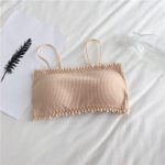 Lace-Trim Sling Back Tube Top Bra - Image 3